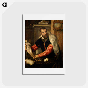 アートポストカード-Portrait of Jacopo Strada - ティツィアーノ ヴェチェッリオ Postcard.