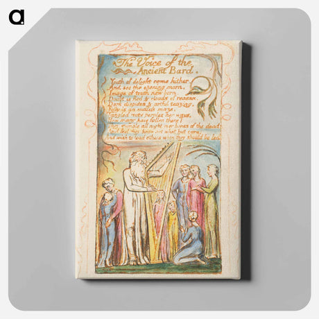 アートパネル-Songs of Innocence and of Experience: Voice of the Ancient Bard - ウィリアム ブレイク Canvas.