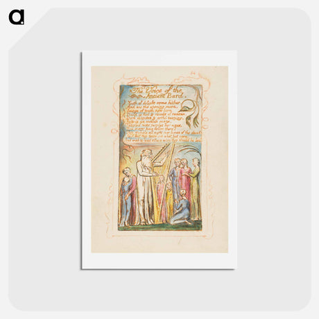 アートポストカード-Songs of Innocence and of Experience: Voice of the Ancient Bard - ウィリアム ブレイク Postcard.
