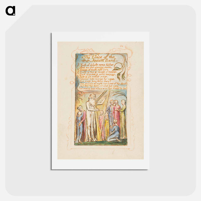 アートポストカード-Songs of Innocence and of Experience: Voice of the Ancient Bard - ウィリアム ブレイク Postcard.