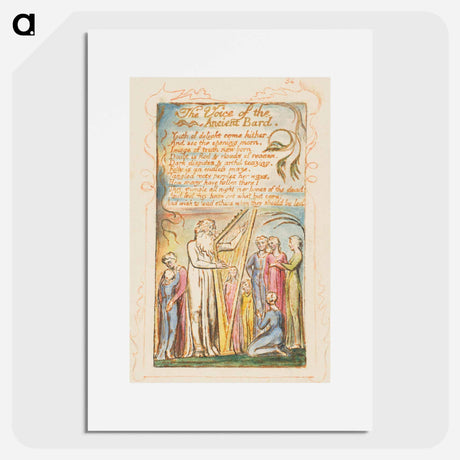 アートポスター-Songs of Innocence and of Experience: Voice of the Ancient Bard - ウィリアム ブレイク Poster.