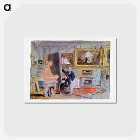 アートポストカード-Painter at the easel - ウィリアム ターナー Postcard.