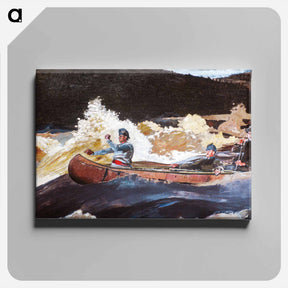 アートパネル-Shooting the Rapids, Saguenay River - ウィンスロー ホーマー Canvas.