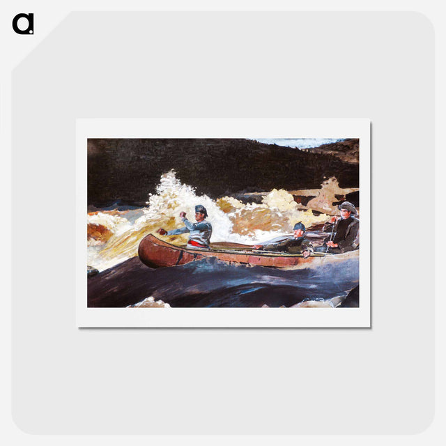 アートポストカード-Shooting the Rapids, Saguenay River - ウィンスロー ホーマー Postcard.