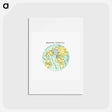 アートポストカード-World atlas from Voyeur's Checklist - アンティーク地図 Postcard.