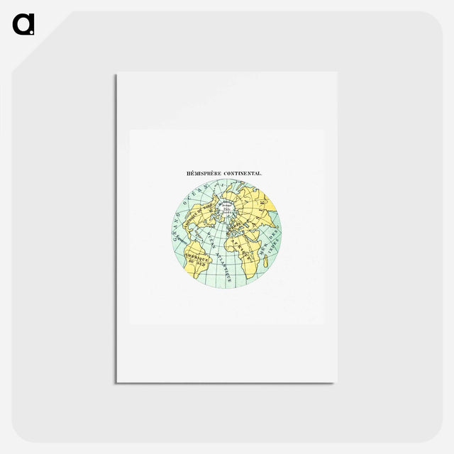 アートポストカード-World atlas from Voyeur's Checklist - アンティーク地図 Postcard.
