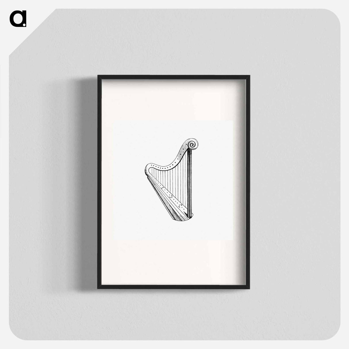 アートポスター-Victorian Harp Engraving
 - 大英図書館 Poster.