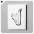 アートパネル-Victorian Harp Engraving
 - 大英図書館 Canvas.
