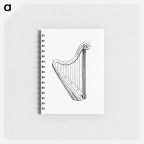アートメモ帳-Victorian Harp Engraving
 - 大英図書館 Memo.
