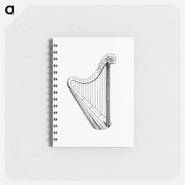 アートメモ帳-Victorian Harp Engraving
 - 大英図書館 Memo.