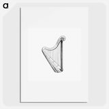 アートポスター-Victorian Harp Engraving
 - 大英図書館 Poster.