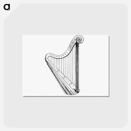 アートポストカード-Victorian Harp Engraving
 - 大英図書館 Postcard.