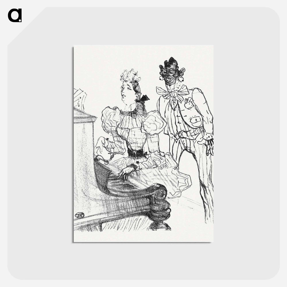 アートポストカード-Zamboula-Polka - アンリ ド トゥールーズ ロートレック Postcard.