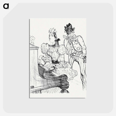 アートポストカード-Zamboula-Polka - アンリ ド トゥールーズ ロートレック Postcard.