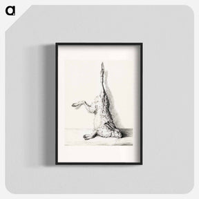 アートポスター-Dead hare, hanging from a hind leg by Jean Bernard - ジャン ベルナール Poster.