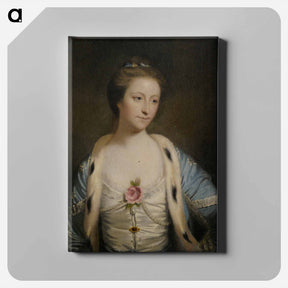 アートパネル-Portrait of Mary Barnardiston - ジョシュア レノルズ Canvas.