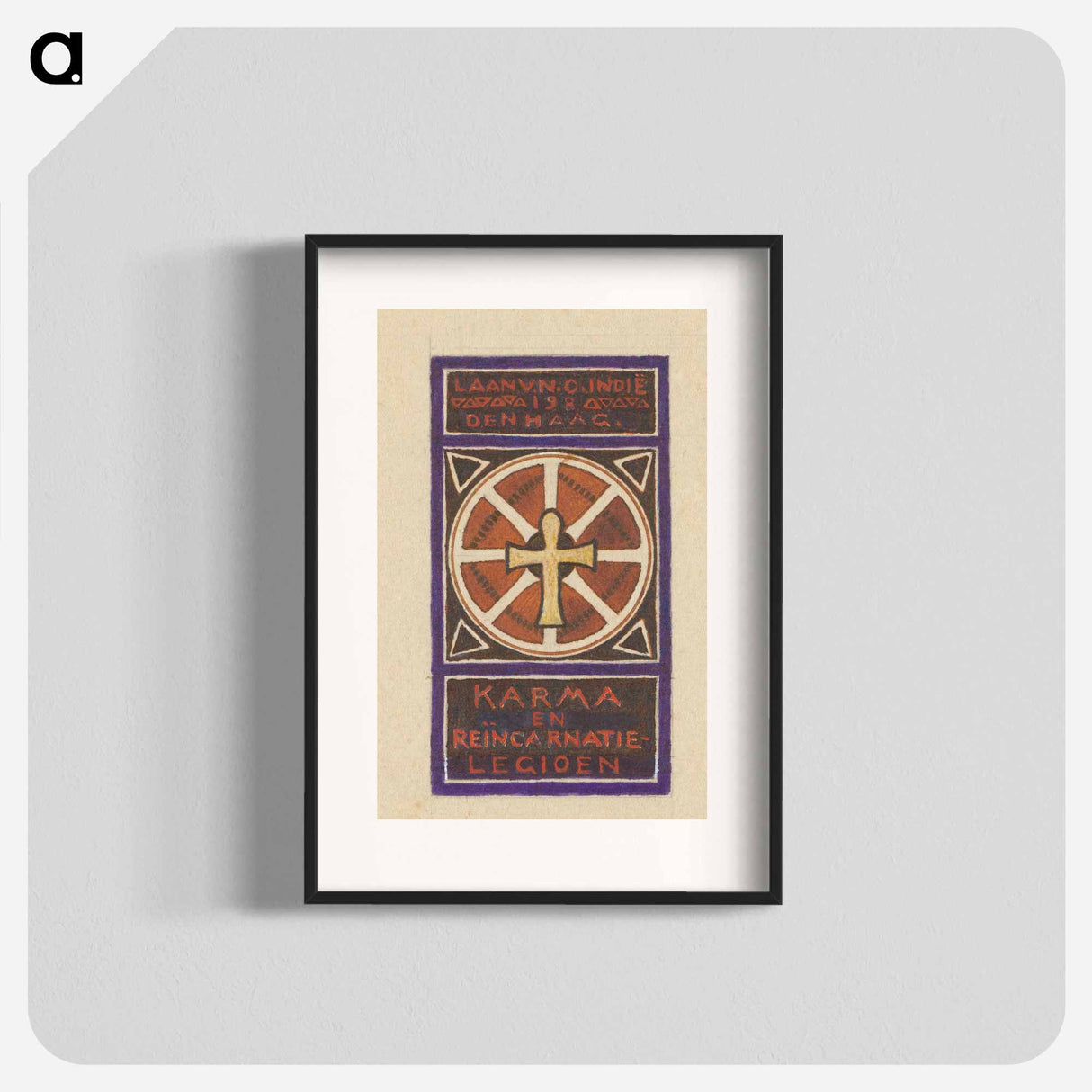 Ontwerp voor een ex libris van het Karma en Reïncarnatie-Legioen te Den Haag by Julie de Graag - ユリー デ フラーハ Poster.