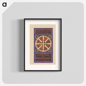アートポスター-Ontwerp voor een ex libris van het Karma en Reïncarnatie-Legioen te Den Haag by Julie de Graag - ユリー デ フラーハ Poster.