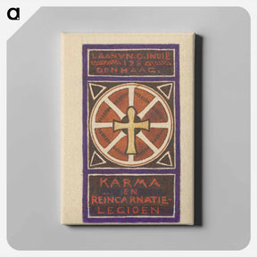 アートパネル-Ontwerp voor een ex libris van het Karma en Reïncarnatie-Legioen te Den Haag by Julie de Graag - ユリー デ フラーハ Canvas.