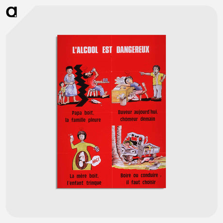 アートポストカード-Alcohol Is Dangerous
 - 国立医学図書館 Postcard.