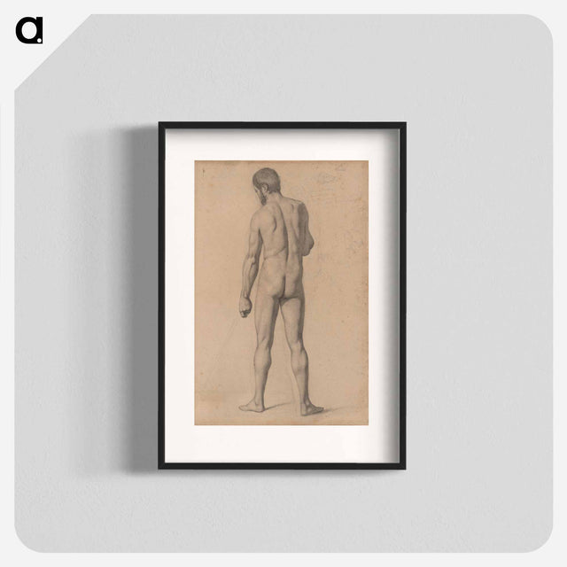 アートポスター-Academic Nude, Seen from the Back - ポール セザンヌ Poster.