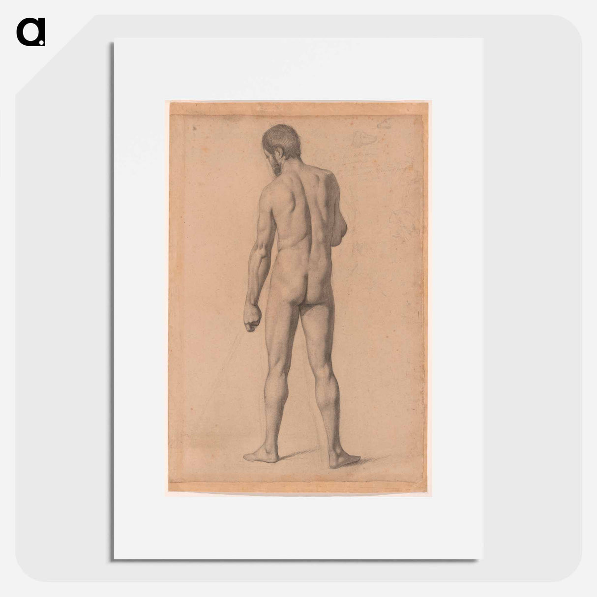 Academic Nude, Seen from the Back - ポール セザンヌ Poster.