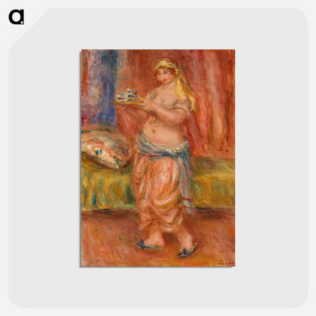 アートポストカード-Odalisque with Tea Set - ピエール オーギュスト ルノワール Postcard.