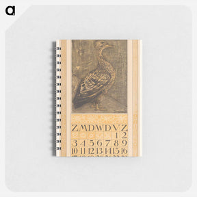 アートメモ帳-Kalenderblad januari met staande eend - テオ ヴァン ホイテマ Memo.
