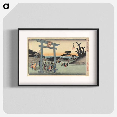 アートポスター-Tomigaoka Hachiman Shrine at Fukagawa
 - 歌川 広重 Poster.