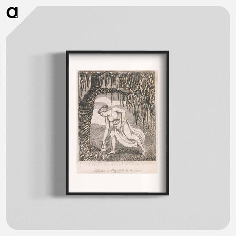 アートポスター-The Gates of Paradise, Plate 3, "I found him beneath a Tree" - ウィリアム ブレイク Poster.