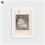 アートポストカード-The Gates of Paradise, Plate 3, "I found him beneath a Tree" - ウィリアム ブレイク Postcard.