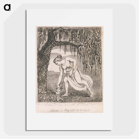 アートポスター-The Gates of Paradise, Plate 3, "I found him beneath a Tree" - ウィリアム ブレイク Poster.