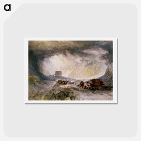アートポストカード-Passage of Mount Cenis - ウィリアム ターナー Postcard.