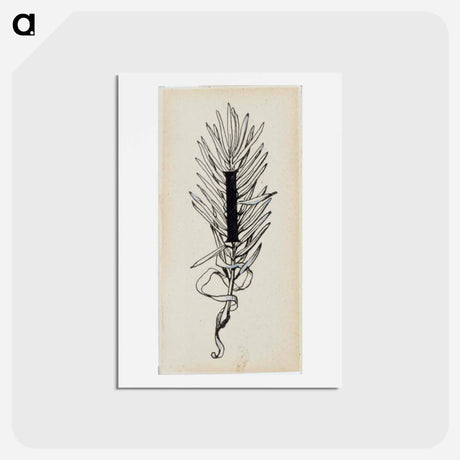 アートポストカード-Initial i for poem number fifteen stolt - アルバート エーデルフェルト Postcard.