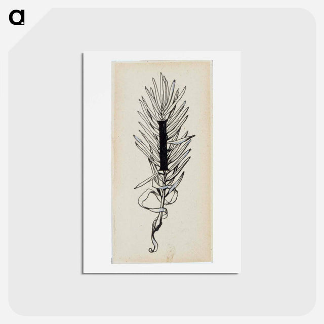 アートポストカード-Initial i for poem number fifteen stolt - アルバート エーデルフェルト Postcard.
