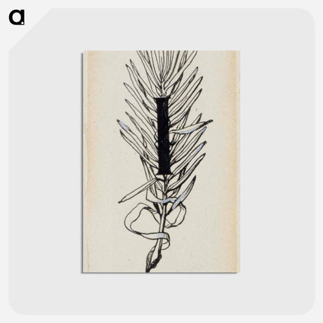アートポストカード-Initial i for poem number fifteen stolt - アルバート エーデルフェルト Postcard.