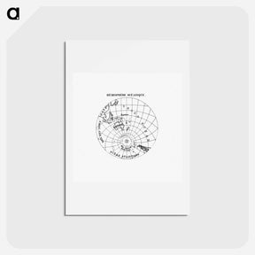 アートポストカード-World atlas from Voyeur's Checklist - アンティーク地図 Postcard.