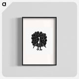 アートポスター-Peacock Engraving
 - 大英図書館 Poster.