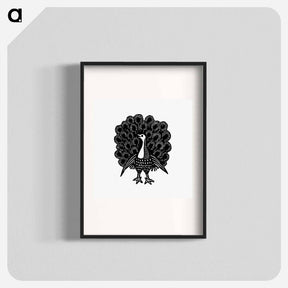 アートポスター-Peacock Engraving
 - 大英図書館 Poster.