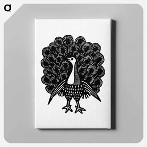 アートパネル-Peacock Engraving
 - 大英図書館 Canvas.