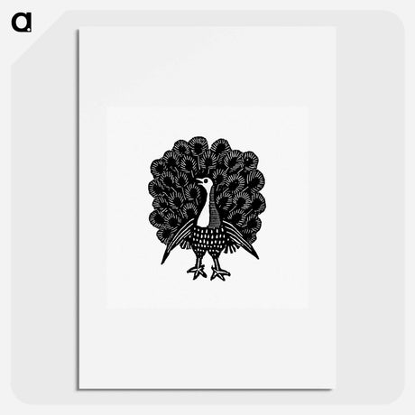 アートポスター-Peacock Engraving
 - 大英図書館 Poster.