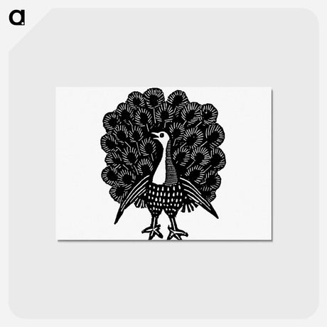 アートポストカード-Peacock Engraving
 - 大英図書館 Postcard.