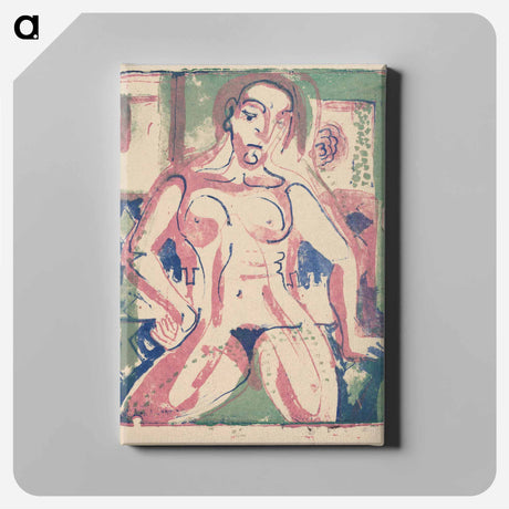 アートパネル-Nude Woman - エルンスト ルートヴィヒ キルヒナー Canvas.