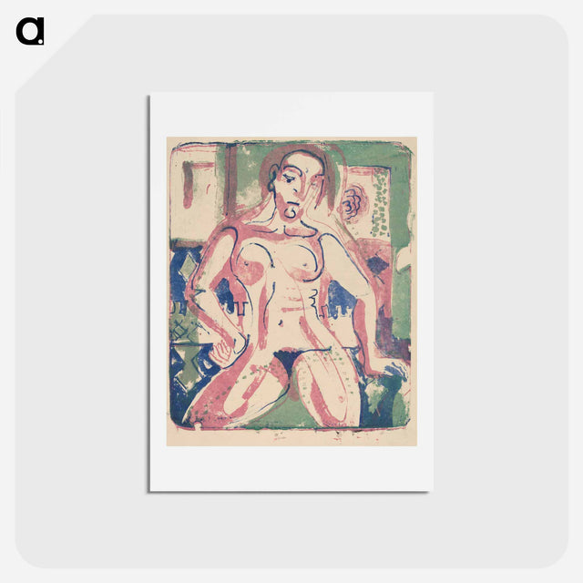 アートポストカード-Nude Woman - エルンスト ルートヴィヒ キルヒナー Postcard.