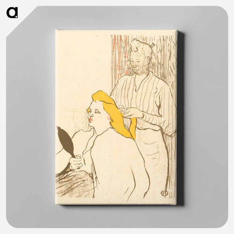 アートパネル-The Hairdresser - アンリ ド トゥールーズ ロートレック Canvas.