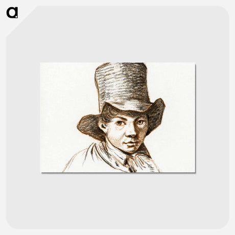 アートポストカード-Portrait of a boy - ジャン ベルナール Postcard.