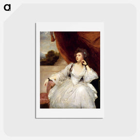アートポストカード-Portrait of Mrs. Stanhope - ジョシュア レノルズ Postcard.