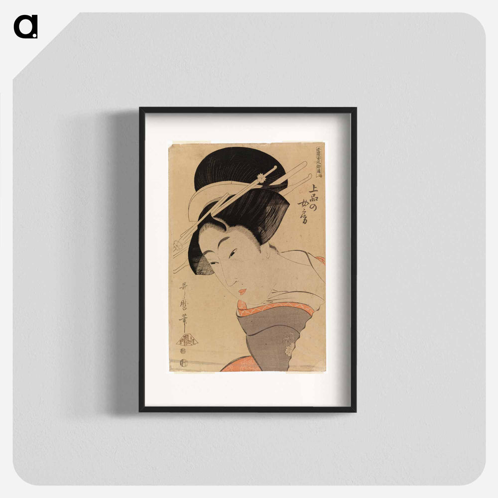 Half-length portrait of a girl - 喜多川 歌麿 Poster.