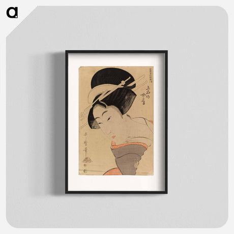 アートポスター-Half-length portrait of a girl - 喜多川 歌麿 Poster.