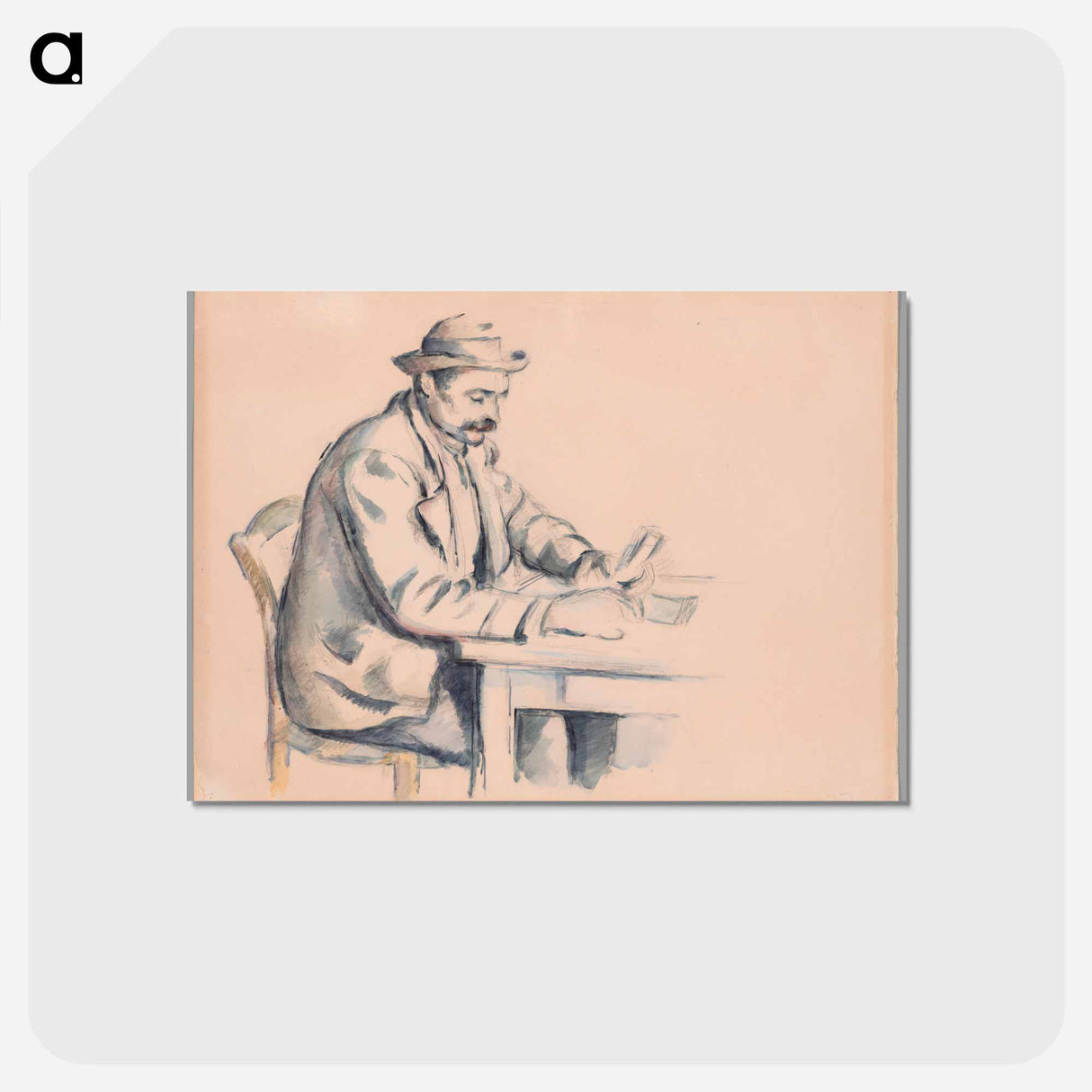 A Study for the Card Players - ポール セザンヌ Postcard.